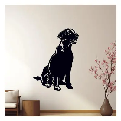 dřevo života Dřevěný obraz psa Flat coated retriever Rozměry (cm): 45x60, Zvolte barvu dekoru: Č