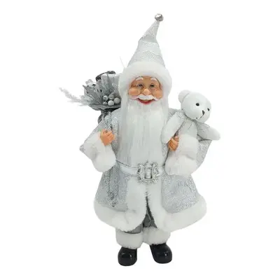 Dekorace Santa Claus Stříbrný 40cm