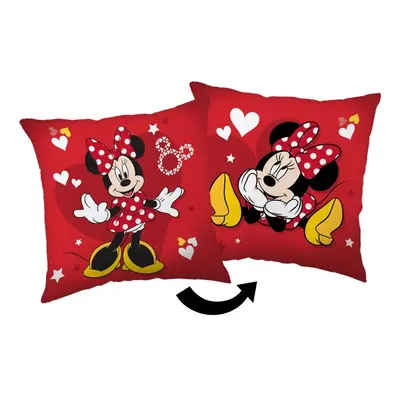 Vesna | Polštářek micro fleece Minnie Hearts 35 x 35 cm