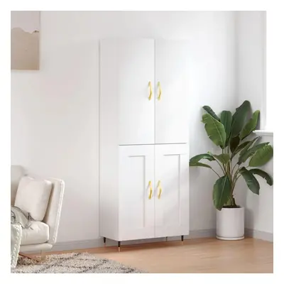 Skříň highboard bílá 69,5 x 34 x 180 cm kompozitní dřevo