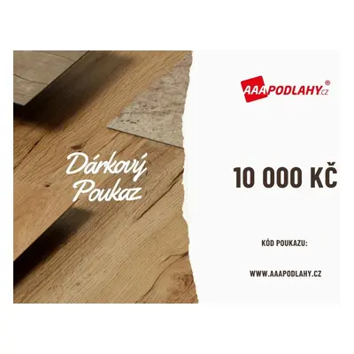 Dárkový poukaz AAA Podlahy 1 000 Kč