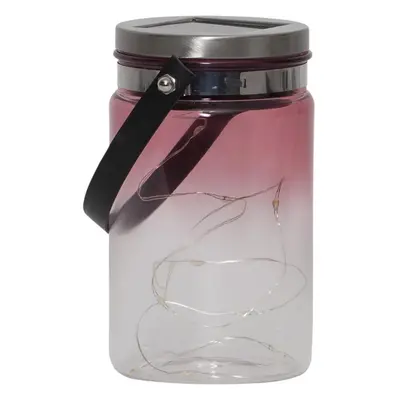 Venkovní solární lucerna Star Trading Tint Lantern Pink, výška 15 cm