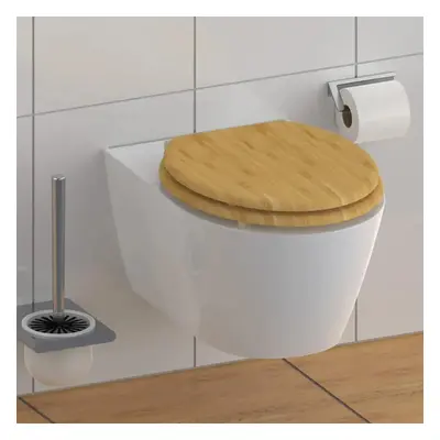 SCHÜTTE WC prkénko se soft-close mechanismem NATURAL BAMBOO