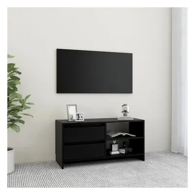 TV stolek černý 80 x 31 x 39 cm masivní borové dřevo