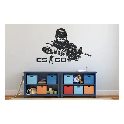 Lepy.cz Samolepka na zeď Counter Strike go Velikost (šířka x výška): 55x35cm, Barevná varianta: 