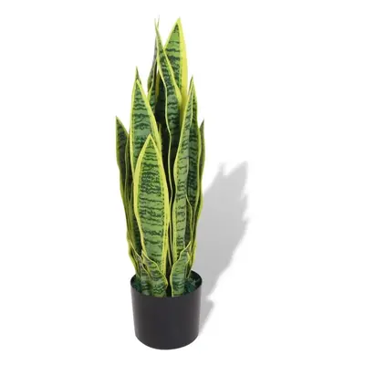 Umělá rostlina sansevieria s květináčem 65 cm zelená