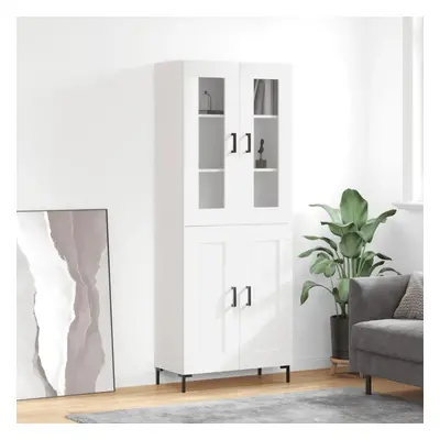 Skříň highboard bílá 69,5 x 34 x 180 cm kompozitní dřevo