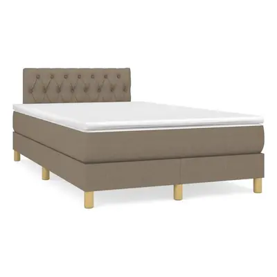 Box spring postel s matrací a LED taupe 120x190 cm textil