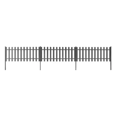 Laťkový plot se sloupky 3 ks WPC 600 x 60 cm