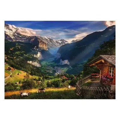 Trefl Puzzle Premium Plus Photo Odyssey: Údolí Lauterbrunnen, 1000 dílků