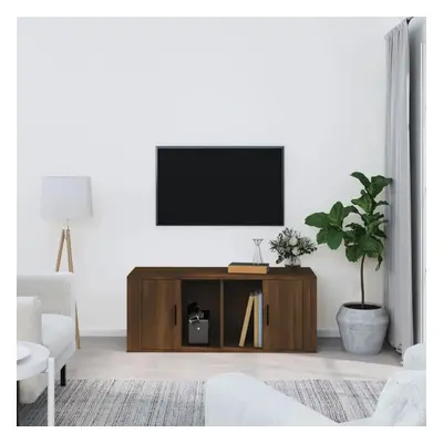 TV skříňka hnědý dub 100 x 35 x 40 cm kompozitní dřevo