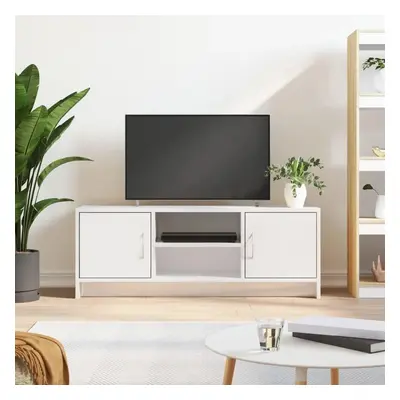 TV skříňka bílá vysoký lesk 102x30x37,5 cm kompozitní dřevo