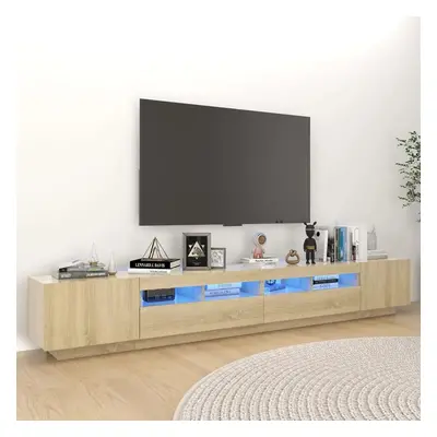 TV skříňka s LED osvětlením dub sonoma 260 x 35 x 40 cm