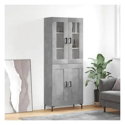 Skříň highboard betonově šedá 69,5x34x180 cm kompozitní dřevo