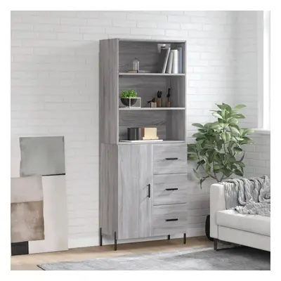 Skříň highboard šedá sonoma 69,5 x 34 x 180 cm kompozitní dřevo