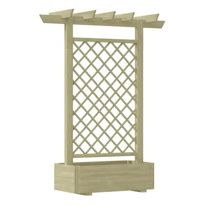 Zahradní pergola s truhlíkem 162 x 56 x 204 cm dřevo