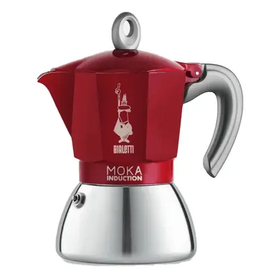 Bialetti Moka Induction 2 šálky - červená 80 ml