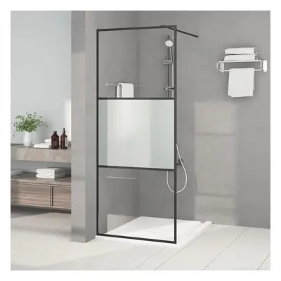 Sprchová zástěna walk-in 80 x 195 cm napůl mléčné ESG sklo