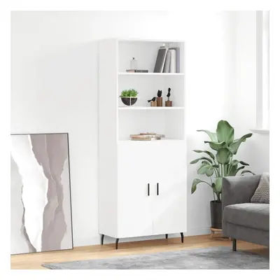 Skříň highboard bílá 69,5 x 34 x 180 cm kompozitní dřevo