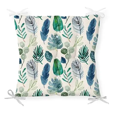 Podsedák na židli Minimalist Cushion Covers Navy Flower, 40 x 40 cm