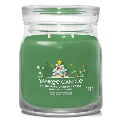 Yankee Candle vonná svíčka Signature ve skle střední Shimmering Christmas Tree 368g