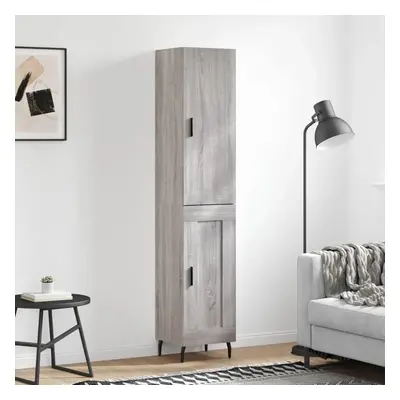 Skříň highboard šedá sonoma 34,5 x 34 x 180 cm kompozitní dřevo