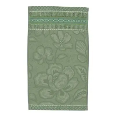 Pip Studio Jasmine Jacquard froté ručník 30x50cm, zelený