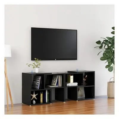 TV skříňka černá s vysokým leskem 104x30x52 cm kompozitní dřevo