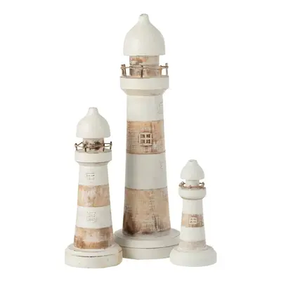 Dřevěná dekorace maják Lighthouse Alabasia Wood S - Ø7*15cm