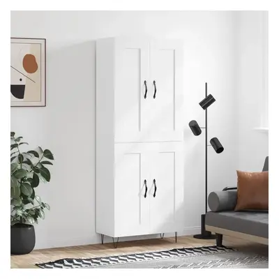 Skříň highboard bílá 69,5 x 34 x 180 cm kompozitní dřevo