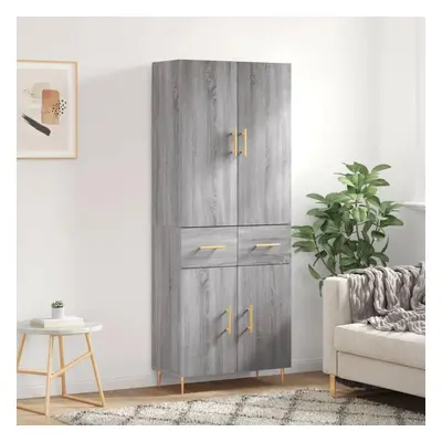 Skříň highboard šedá sonoma 69,5 x 34 x 180 cm kompozitní dřevo