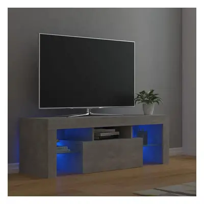 TV skříňka s LED osvětlením betonově šedá 120 x 35 x 40 cm