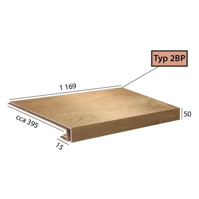 Vinylové schody Ecoline Step 2BP - 9509 Dub classic