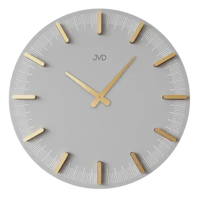 JVD Nástěnné designové minimalistické šedé hodiny JVD HC401.2