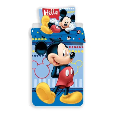 TP Bavlněné povlečení 140x200+70x90 Mickey Hello