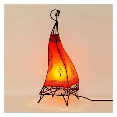 Orientální rohová lampa Ibis 60cm oranžová