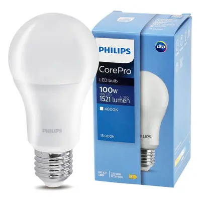 LED žárovka Philips E27 - 13W - 1521 lm - neutrální bílá - CorePro Premium A60