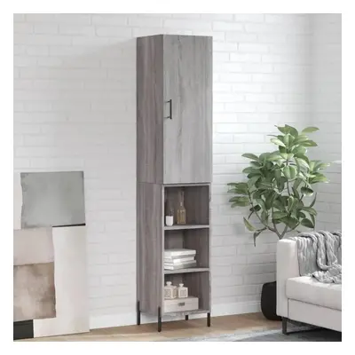 Skříň highboard šedá sonoma 34,5 x 34 x 180 cm kompozitní dřevo