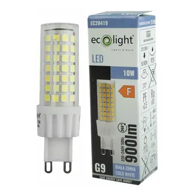 ECOLIGHT LED žárovka G9 - 10W - studená bílá