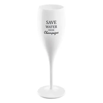 Koziol Sklenice s nápisem Save water drink champagne