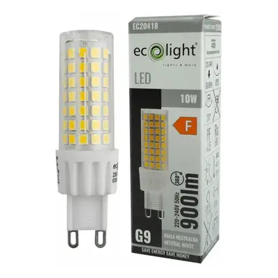 ECOLIGHT LED žárovka G9 - 10W - neutrální bílá