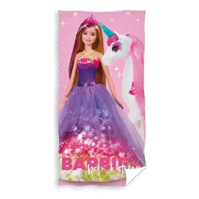 Carbotex osuška Barbie a Jednorožec 70x140 cm