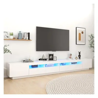 TV skříňka s LED osvětlením bílá 300 x 35 x 40 cm