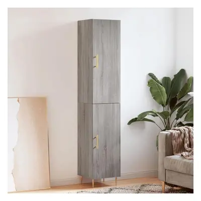 Skříň highboard šedá sonoma 34,5 x 34 x 180 cm kompozitní dřevo