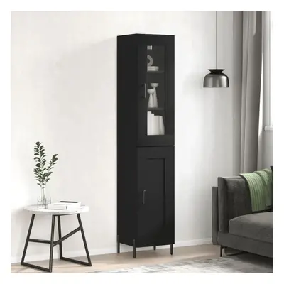 Skříň highboard černá 34,5 x 34 x 180 cm kompozitní dřevo