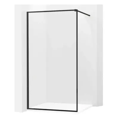 Mexen Kioto sprchová zástěna WALK-IN 8mm, 30x200 cm, černý rám, 800-030-000-00-70