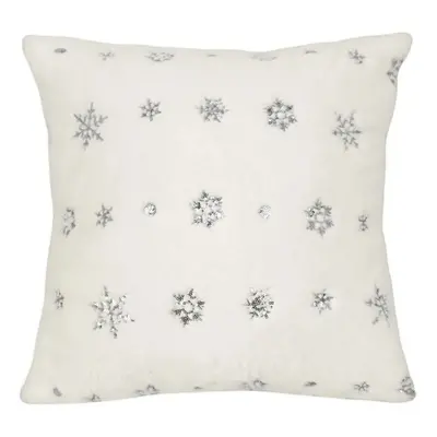 Domarex Dekorativní polštárek Silver Snowflakes, 45 x 45 cm