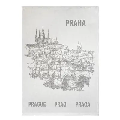 SCANquilt utěrka DESIGN praha šedá 50 x 70 cm