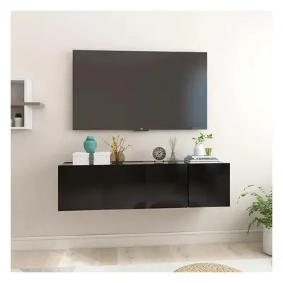 Závěsné TV skříňky 2 ks černé 60x30x30 cm