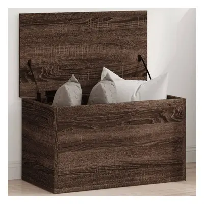 Úložný box hnědý dub 60 x 35 x 35 cm kompozitní dřevo